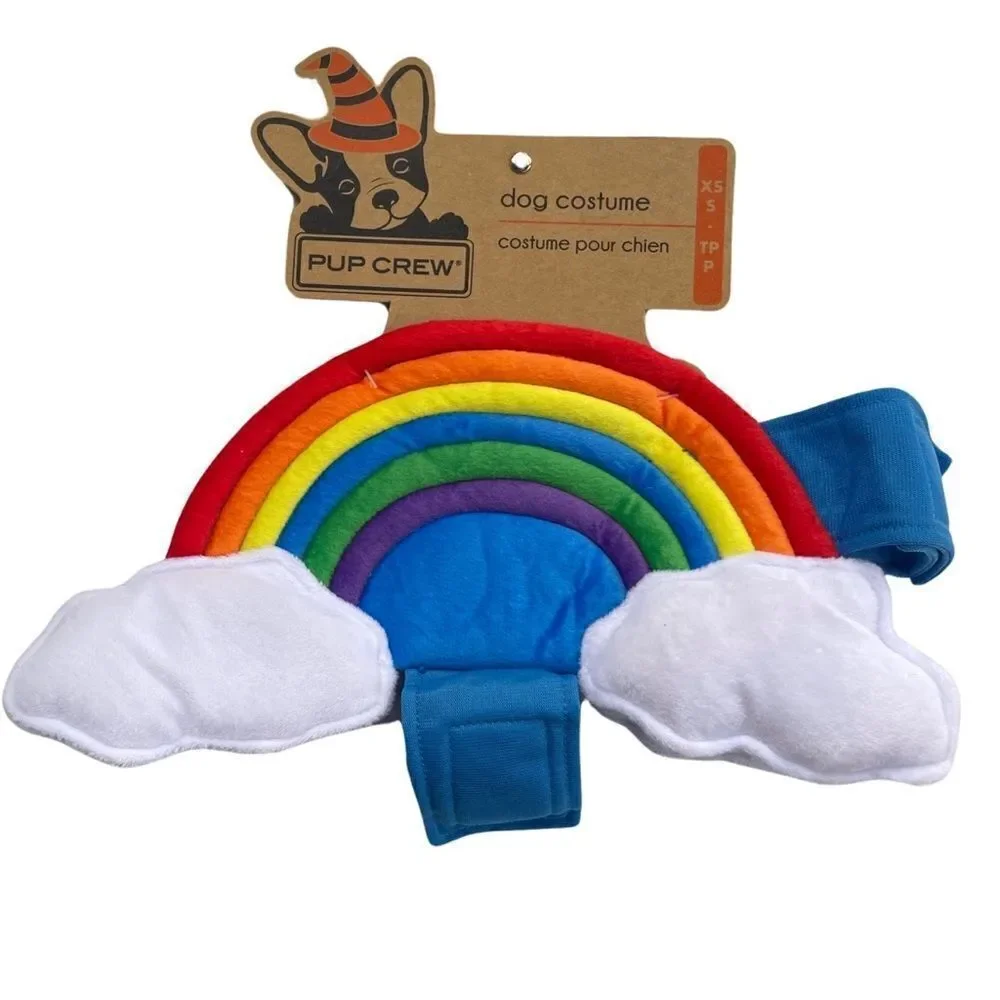 Pup Crew Puffy Rainbow Cloud Dog Costume Size XS/SM NWT